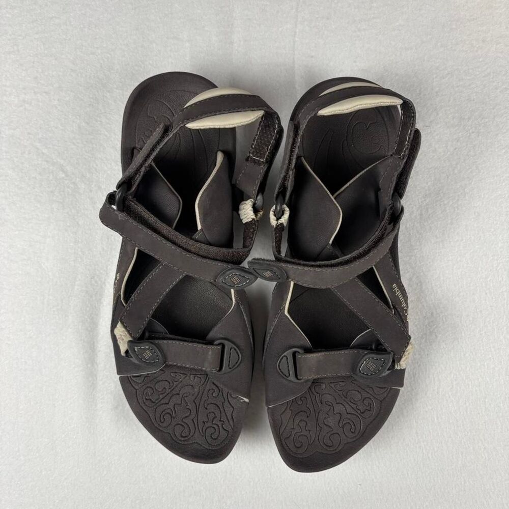 Columbia Brown Leather Hiking Sandals Womens 8 Outdoor Trail Sport Adjustable